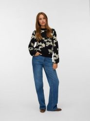 Vero Moda Sweter w kolorze czarnym rozmiar: L. Czarne swetry klasyczne damskie Vero Moda, l, bez kołnierzyka. Za 122.38 zł.