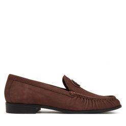 Mokasyny Guess. Brązowe mokasyny damskie Guess, bez obcasa. Za 584.99 zł.