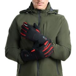 Ogrzewane Rękawice Rowerowe dla Dorosłych - ACTIVE. Czarne rękawiczki damskie G-HEAT, bez wzorów, z elastanu. Za 649.98 zł.