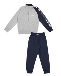 Bluza wytrzymały z pełny zamek błyskawiczny na co dzień. Szare bluzy damskie LEONE 1947 APPAREL, bez wzorów, z dresówki, bez kaptura. Za 105.21 zł.
