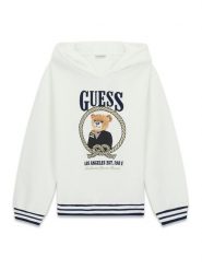 Guess Bluza J6RQ01 KAD74 Czarny Regular Fit. Czarne bluzy dziewczęce Guess, z aplikacjami, z bawełny, bez ramiączek, bez kaptura. Za 199.99 zł.