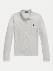 Polo Ralph Lauren Koszula 211941176001 Szary Slim Fit. Szare koszule damskie Polo Ralph Lauren, xs, bez wzorów, z bawełny, bez kołnierzyka, bez ramiączek. Za 409.99 zł.