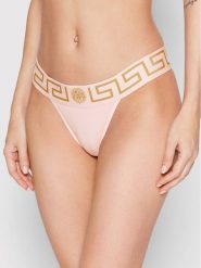 Versace Stringi AUD01042 Różowy. Czerwone stringi Versace, bez wzorów, z bawełny. Za 199.99 zł.