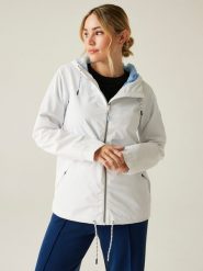Regatta Kurtka przeciwdeszczowa "Bayletta II" w kolorze białym rozmiar: 48. Białe kurtki sportowe damskie Regatta, bez wzorów, bez kaptura. Za 156.98 zł.
