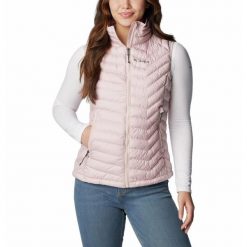 Bezrękawnik Puchowy Damski Columbia Powder Lite Vest. Białe kamizelki damskie Columbia, s, bez wzorów, z puchu, bez kaptura. Za 348.99 zł.