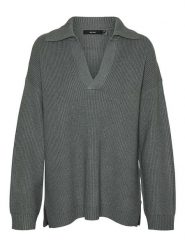 Vero Moda Sweter "Luna" w kolorze szarym rozmiar: XS. Szare swetry klasyczne damskie Vero Moda, xs, ze splotem, bez kołnierzyka. Za 125.45 zł.