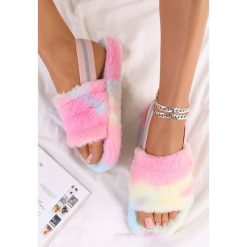 Różowo-Błękitne Kapcie Fyrixia. Czerwone kapcie damskie Renee, z gumy. Za 34.99 zł.