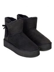 ISLAND BOOT Botki zimowe "Cullen" w kolorze czarnym rozmiar: 36. Czarne botki damskie Island Boot, na zimę, bez obcasa, bez zapięcia. Za 131.74 zł.