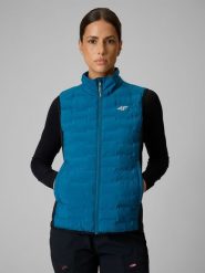 4F Bezrękawnik trekkingowy z wypełnieniem Primaloft Silver damski - turkusowy S. Niebieskie kamizelki damskie 4F, na lato, l, bez wzorów, z materiału, bez kaptura. Za 349.99 zł.