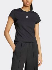 Adidas Koszulka w kolorze czarnym rozmiar: XL. Czarne koszulki damskie Adidas, xl, bez wzorów, z bawełny, bez kołnierzyka, bez ramiączek. Za 91.56 zł.