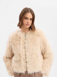 Opus Damska kurtka ze sztucznego futra - Heti Kobiety Sztuczne włókno beżowy jednolity, 42. Brązowe kurtki damskie Opus, bez wzorów, z włókna, bez kaptura. Za 649.95 zł.