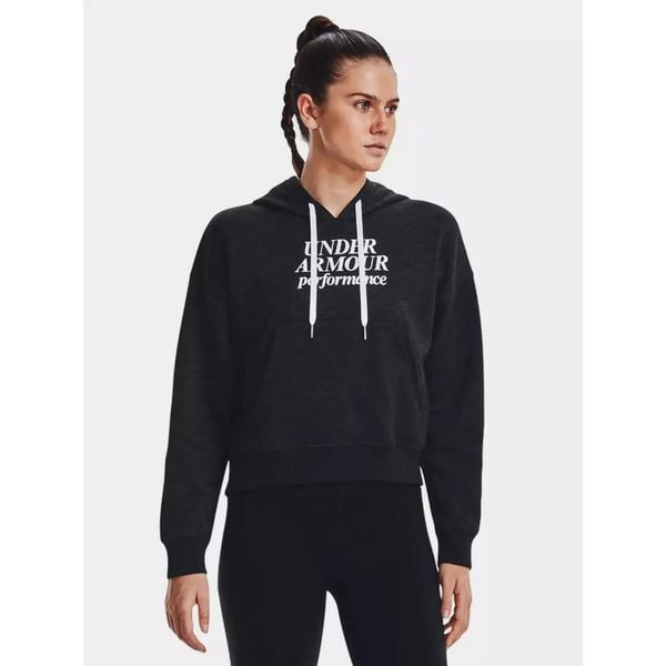 Bluza sportowa damska Under Armour Essential Script z kapturem. Czarne bluzy damskie Under Armour, l, bez wzorów, z kapturem. Za 159.99 zł.