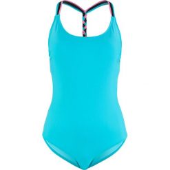 Kostium kąpielowy bonprix turkusowy. Niebieskie stroje jednoczęściowe bonprix, bez wzorów. Za 38.99 zł.