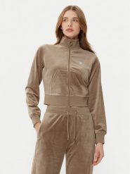 Guess Bluza V3BQ22 KBXI2 Brązowy Regular Fit. Brązowe bluzy damskie Guess, xs, z aplikacjami, z syntetyku, bez kaptura. Za 209.99 zł.