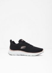 Sneakersy Skechers z pianką memory. Czarne obuwie sportowe casual damskie bonprix. Za 299.99 zł.