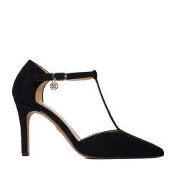 Szpilki Nine West. Czarne szpilki damskie Nine West, bez wzorów, bez obcasa, na szpilce, bez zapięcia. Za 229.99 zł.