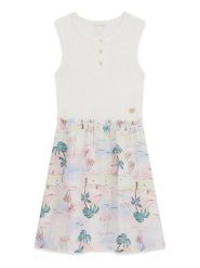 Guess Sukienka letnia J6GK12 KF794 Kolorowy Regular Fit. Sukienki dziewczęce Guess, z aplikacjami, z bawełny, bez ramiączek, proste. Za 264.99 zł.