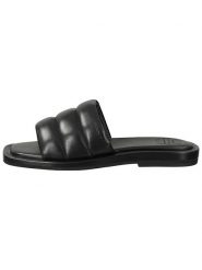 GANT Footwear Skórzane klapki "Khiria" w kolorze czarnym rozmiar: 36. Czarne klapki damskie GANT Footwear, bez wzorów, z materiału, bez obcasa, bez zapięcia. Za 141.19 zł.