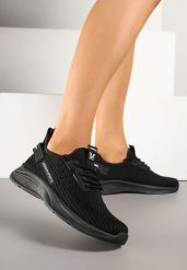 Czarne Buty Sportowe Sneakersy Ozdobione Tłoczeniem i Napisami Odalene. Czarne obuwie sportowe casual damskie Renee, z jeansu. Za 59.99 zł.