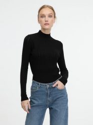 Orsay Sweter w kolorze czarnym rozmiar: XS. Czarne swetry klasyczne damskie Orsay, xs, ze splotem, bez kołnierzyka. Za 43.99 zł.