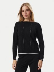 Liu Jo Sport Sweter TF6189 MS63L Czarny Regular Fit. Czarne swetry klasyczne damskie Liu Jo Sport, l, z syntetyku, bez kołnierzyka. Za 559.99 zł.