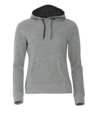 Clique Classic Hoody Women – bluza z kapturem szary melanż – grey melange. Szare bluzy damskie CLIQUE, l, bez wzorów, z bawełny, z kapturem. Za 212.59 zł.