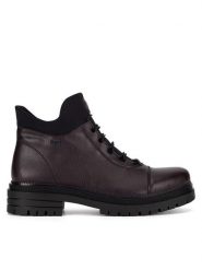 Rieker Trzewiki Y3163-35 Brązowy. Brązowe botki damskie Rieker, z materiału, bez obcasa, na płaskiej podeszwie, bez zapięcia. Za 311.00 zł.