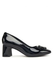 Clarks Czółenka Fernie Trim 26183037 Czarny. Czarne czółenka damskie Clarks, bez wzorów, z lakierowanej skóry, bez obcasa. Za 349.99 zł.