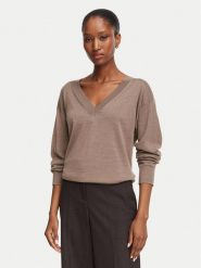BOSS Sweter Freeslyn 50563400 Brązowy Regular Fit. Brązowe swetry klasyczne damskie Boss, m, z wełny, bez kołnierzyka. Za 899.99 zł.