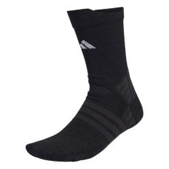 SKARPETY TENNIS CREW SOCKS CUSHIONED 1 PAIR PACK. Białe skarpetki damskie Adidas, bez wzorów, z elastanu. Za 79.95 zł.