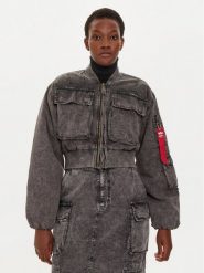 Alpha Industries Kurtka bomber 148008 Szary Regular Fit. Szare kurtki damskie Alpha Industries, l, bez wzorów, z bawełny, bez kaptura. Za 339.99 zł.