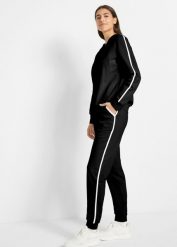 Dres sportowy bawełniany (2 części). Zielone kombinezony damskie bonprix, bez wzorów, z bawełny, sportowe, bez kołnierzyka, bez ramiączek. Za 169.99 zł.