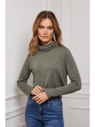 Joséfine Koszulka "Dibala" w kolorze khaki rozmiar: XL. Brązowe koszulki damskie Joséfine, xl, bez wzorów, z kaszmiru, bez kołnierzyka, bez ramiączek. Za 130.99 zł.