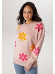 Aniston Sweter w kolorze jasnoróżowym rozmiar: 46. Różowe swetry klasyczne damskie Aniston, bez kołnierzyka. Za 173.99 zł.