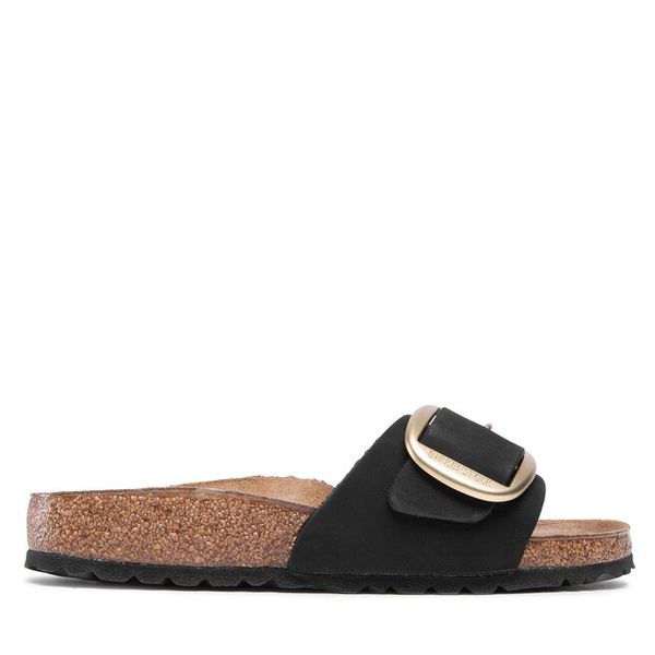 Klapki Birkenstock. Czarne klapki damskie Birkenstock, bez wzorów, bez obcasa, bez zapięcia. Za 539.99 zł.
