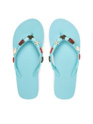 Banana Moon Japonki Luceros Tahuata JSR24 Turkusowy. Niebieskie klapki damskie Banana Moon, bez wzorów, z materiału, bez obcasa, bez zapięcia. Za 179.99 zł.