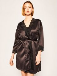 Lauren Ralph Lauren Szlafrok I8141226 Czarny. Czarne szlafroki damskie Lauren Ralph Lauren, bez wzorów, z syntetyku, bez kaptura. Za 319.99 zł.