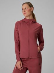 4F Bluza treningowa regular z kapturem damska - brązowa S. Brązowe bluzy damskie 4F, s, bez wzorów, z kapturem. Za 199.99 zł.