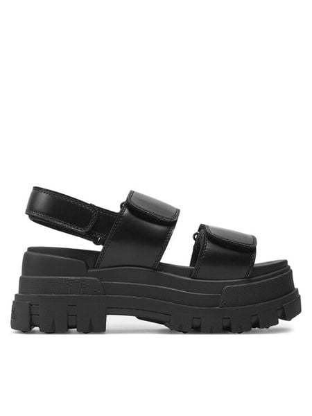 Buffalo Sandały Aspha SND 1601258 Czarny. Czarne sandały damskie Buffalo, bez wzorów, ze skóry, bez obcasa, na płaskiej podeszwie, bez zapięcia. Za 379.99 zł.