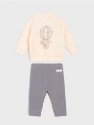 Bawełniany komplet: bluza i legginsy - wielobarwny. Bluzy damskie Sinsay, l, bez wzorów, z bawełny, bez kaptura. Za 25.99 zł.