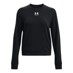 Damska bluza z kołnierzem typu crew neck Under Armour Rival. Białe bluzy damskie Under Armour, m, bez wzorów, z polaru, bez kaptura. Za 237.65 zł.