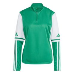 Bluza damska adidas Squadra 25 Training Top. Zielone bluzy damskie Adidas, na zimę, bez wzorów, z tkaniny, bez kaptura. Za 131.99 zł.