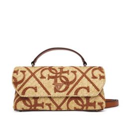 Torebka Guess. Brązowe kuferki damskie Guess, bez dodatków. Za 584.99 zł.