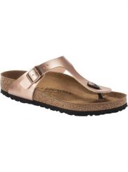 Japonki damskie Birkenstock Gizeh Bf Narrow. Brązowe klapki damskie Birkenstock, bez wzorów, z materiału, bez obcasa, bez zapięcia. Za 504.00 zł.