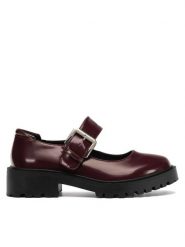 Jenny Fairy Półbuty WYL3951-2 Bordowy. Czerwone półbuty damskie Jenny Fairy, bez wzorów, ze skóry, bez obcasa, na płaskiej podeszwie, bez zapięcia. Za 87.99 zł.