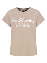 Eight2Nine Koszulka w kolorze beżowym rozmiar: M. Brązowe koszulki damskie Eight2Nine, m, bez wzorów, z bawełny, bez kołnierzyka, bez ramiączek. Za 43.99 zł.