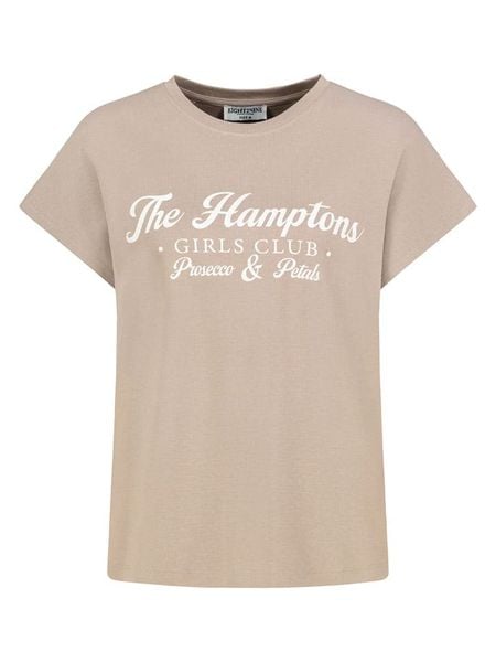 Eight2Nine Koszulka w kolorze beżowym rozmiar: M. Brązowe koszulki damskie Eight2Nine, m, bez wzorów, z bawełny, bez kołnierzyka, bez ramiączek. Za 43.99 zł.