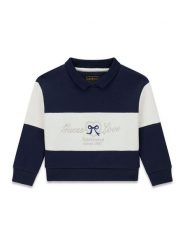 Guess Bluza K6BQ05 K5901 Granatowy Regular Fit. Niebieskie bluzy dziewczęce Guess, z aplikacjami, z syntetyku, bez ramiączek, bez kaptura. Za 174.99 zł.