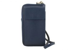 Portfel listonoszka 2w1 BARBERINI'S granatowy 908-4. Niebieskie shopper bag Barberinis, bez wzorów, ze skóry, przez ramię, duże, bez dodatków. Za 159.99 zł.