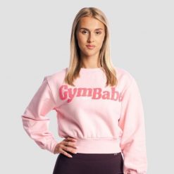 Bluza damska fitness bez zamka GymBabe Cherrybloom. Czerwone bluzy damskie GYMBEAM, l, bez wzorów, z bawełny, bez kaptura. Za 131.90 zł.